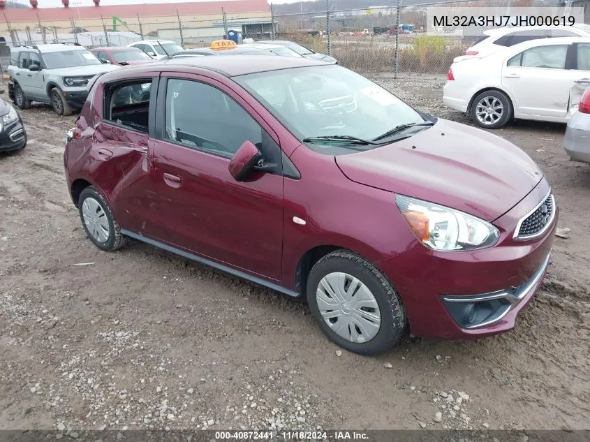 2018 Mitsubishi Mirage Es VIN: ML32A3HJ7JH000619 Lot: 40872441