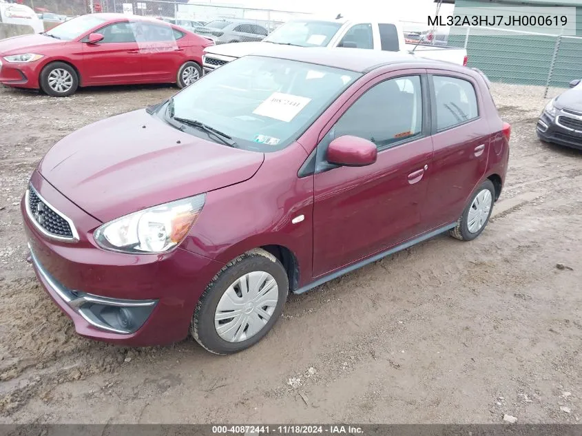 2018 Mitsubishi Mirage Es VIN: ML32A3HJ7JH000619 Lot: 40872441