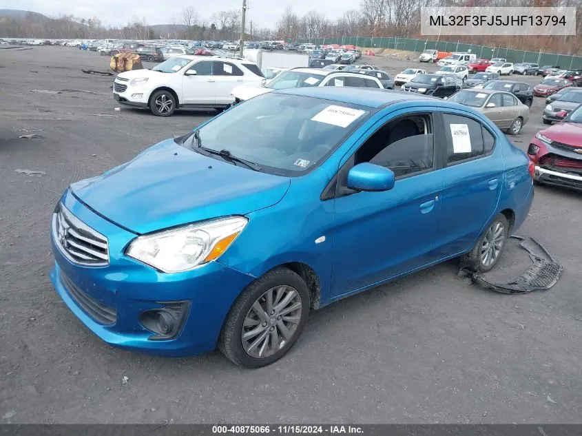 2018 Mitsubishi Mirage G4 Es VIN: ML32F3FJ5JHF13794 Lot: 40875066