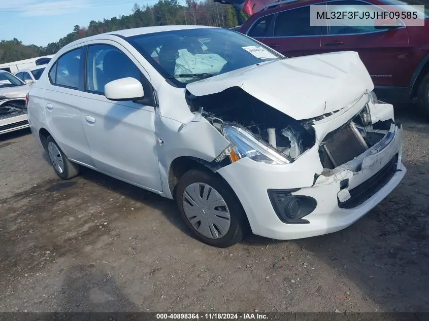 2018 Mitsubishi Mirage G4 Es VIN: ML32F3FJ9JHF09585 Lot: 40898364