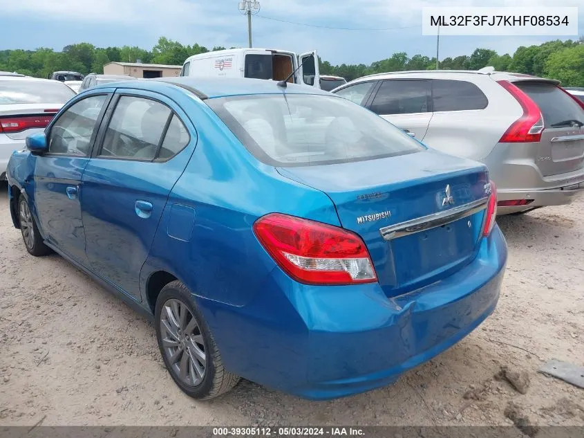 ML32F3FJ7KHF08534 2019 Mitsubishi Mirage G4 Es