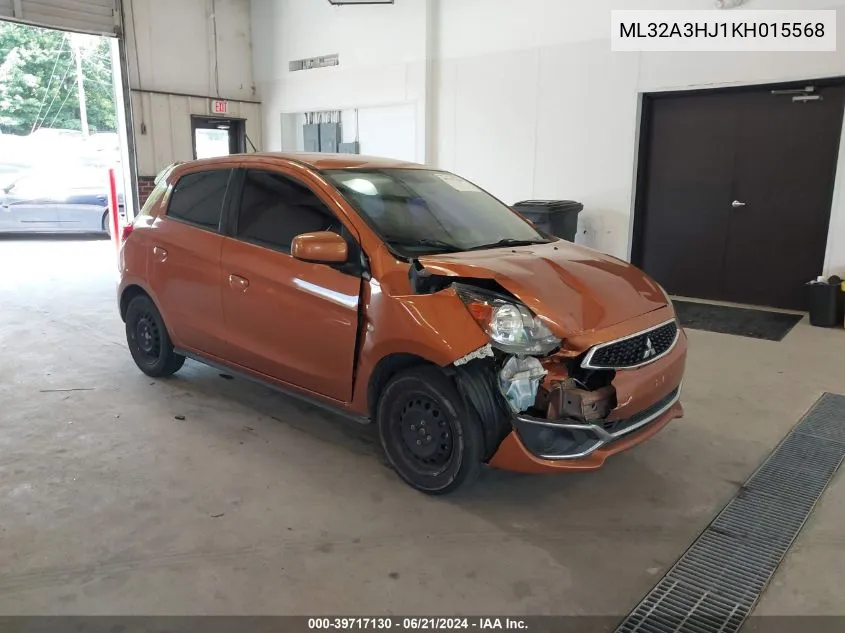 2019 Mitsubishi Mirage Rf VIN: ML32A3HJ1KH015568 Lot: 39717130