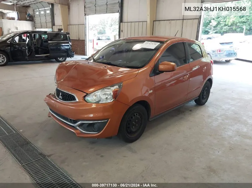 2019 Mitsubishi Mirage Rf VIN: ML32A3HJ1KH015568 Lot: 39717130