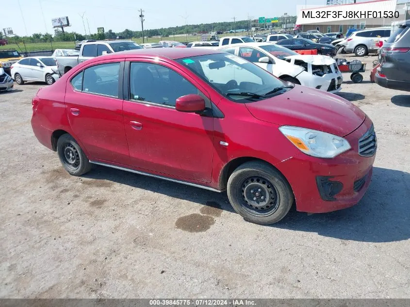 ML32F3FJ8KHF01530 2019 Mitsubishi Mirage G4 Es