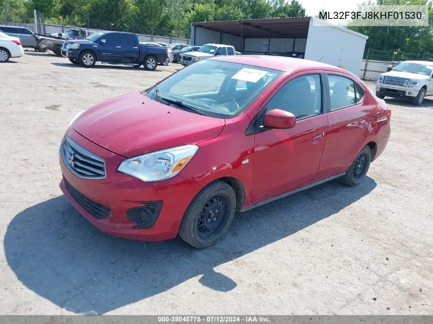 2019 Mitsubishi Mirage G4 Es VIN: ML32F3FJ8KHF01530 Lot: 39845775