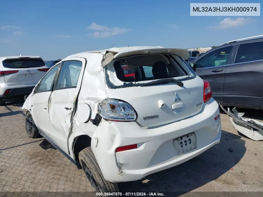 ML32A3HJ3KH000974 2019 Mitsubishi Mirage Es