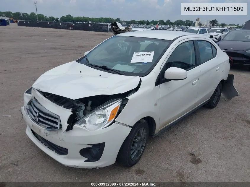 ML32F3FJ1KHF11509 2019 Mitsubishi Mirage G4 Es