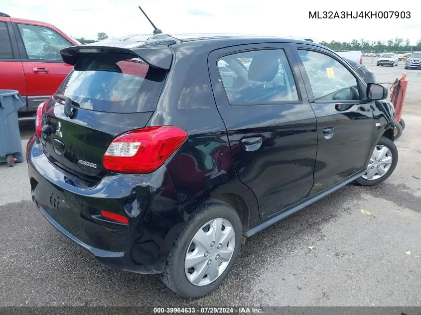 2019 Mitsubishi Mirage Rf VIN: ML32A3HJ4KH007903 Lot: 39964633