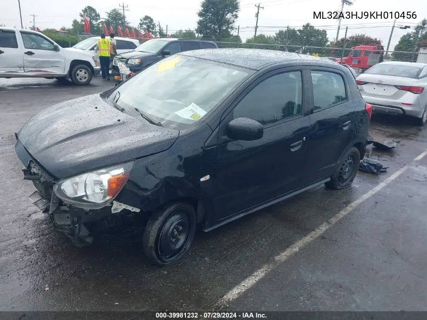 2019 Mitsubishi Mirage Rf VIN: ML32A3HJ9KH010456 Lot: 39981232