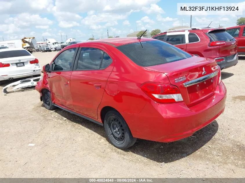 ML32F3FJ1KHF13924 2019 Mitsubishi Mirage G4 Es