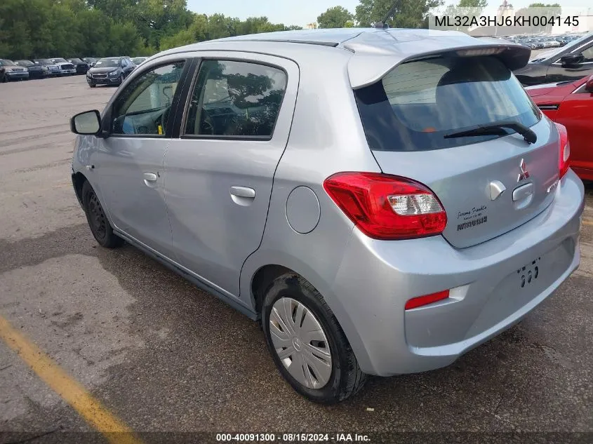 2019 Mitsubishi Mirage Rf VIN: ML32A3HJ6KH004145 Lot: 40091300