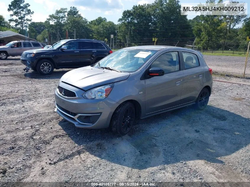 2019 Mitsubishi Mirage Le VIN: ML32A5HJ4KH009212 Lot: 40105777