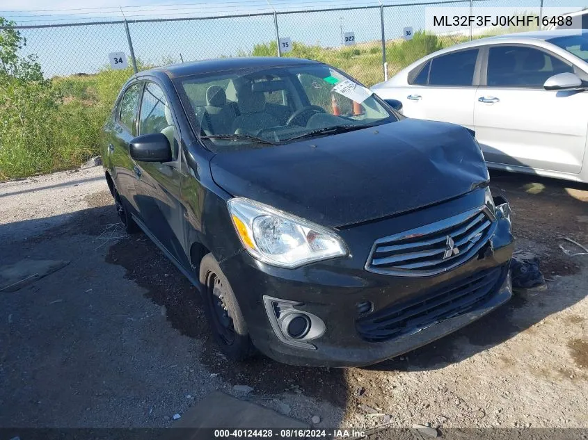 ML32F3FJ0KHF16488 2019 Mitsubishi Mirage G4 Es