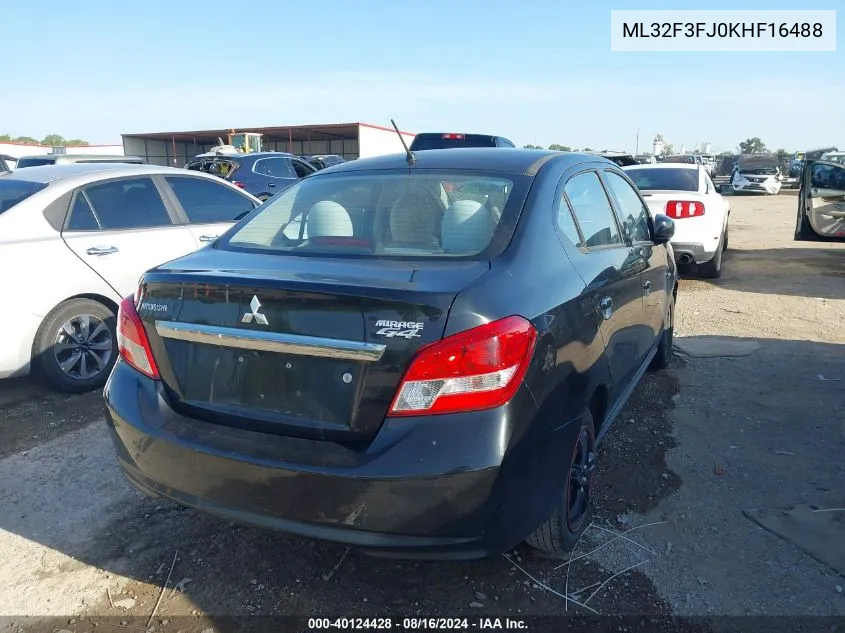 ML32F3FJ0KHF16488 2019 Mitsubishi Mirage G4 Es