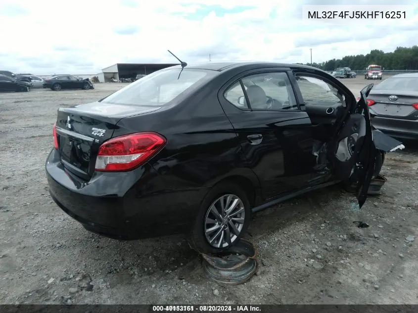 ML32F4FJ5KHF16251 2019 Mitsubishi Mirage G4