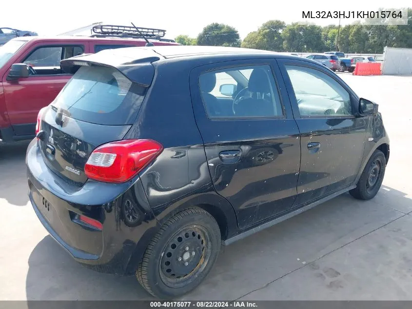 2019 Mitsubishi Mirage Rf VIN: ML32A3HJ1KH015764 Lot: 40175077