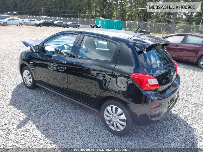 ML32A3HJ2KH009651 2019 Mitsubishi Mirage Es/Rf