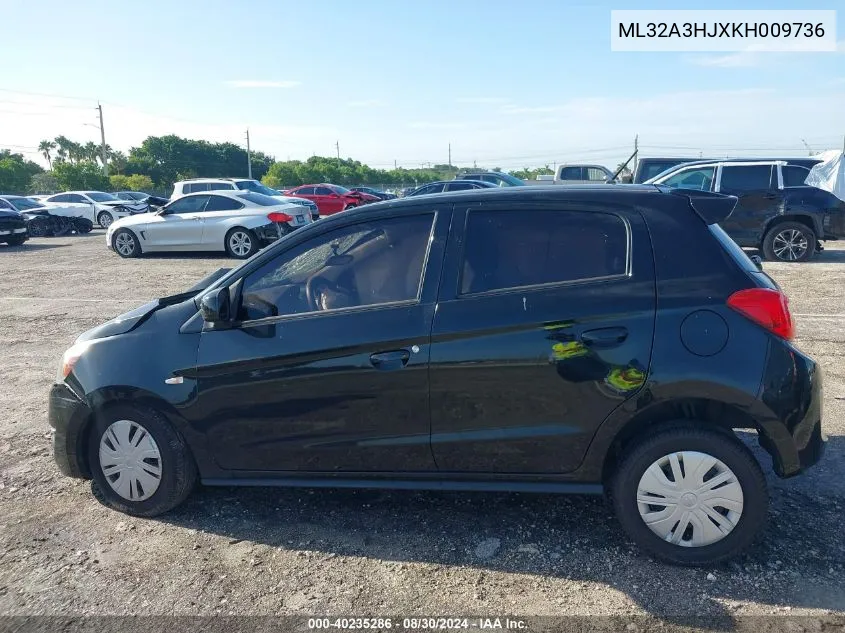 2019 Mitsubishi Mirage Rf VIN: ML32A3HJXKH009736 Lot: 40235286