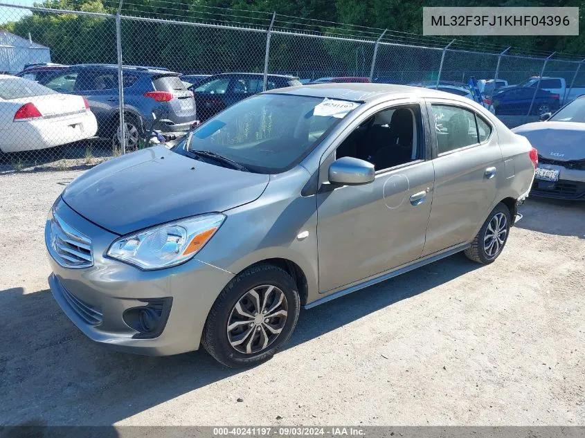 2019 Mitsubishi Mirage G4 Es VIN: ML32F3FJ1KHF04396 Lot: 40241197