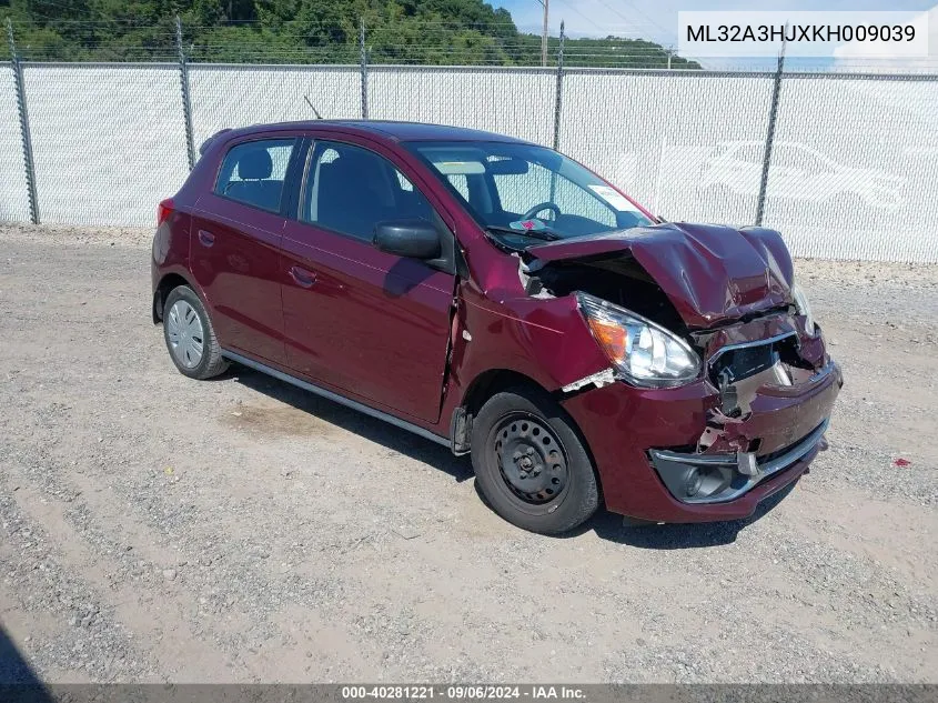 2019 Mitsubishi Mirage Rf VIN: ML32A3HJXKH009039 Lot: 40281221