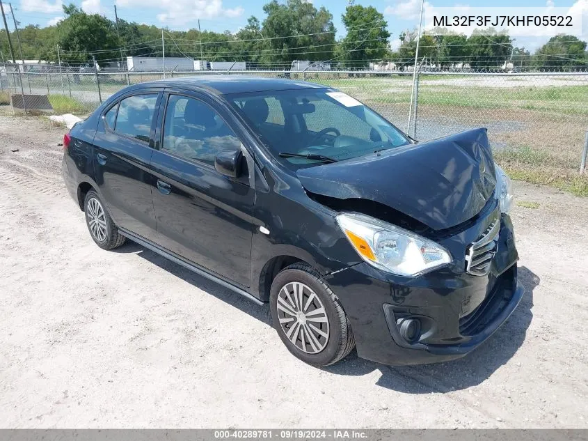 ML32F3FJ7KHF05522 2019 Mitsubishi Mirage G4 Es