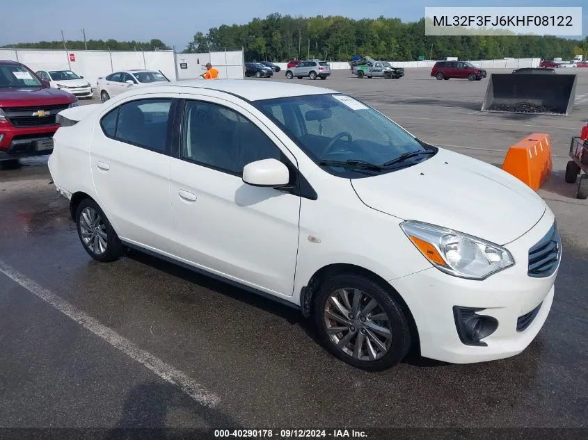 2019 Mitsubishi Mirage G4 Es VIN: ML32F3FJ6KHF08122 Lot: 40290178