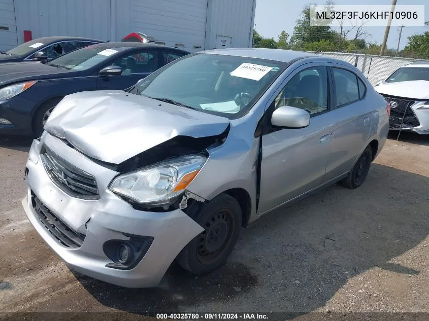 ML32F3FJ6KHF10906 2019 Mitsubishi Mirage G4 Es