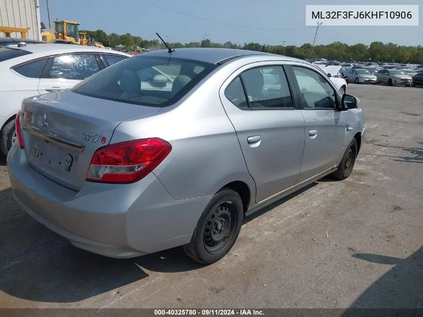 ML32F3FJ6KHF10906 2019 Mitsubishi Mirage G4 Es