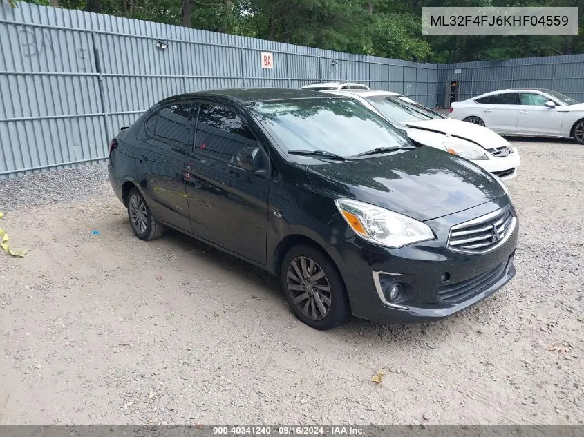 ML32F4FJ6KHF04559 2019 Mitsubishi Mirage G4 Se