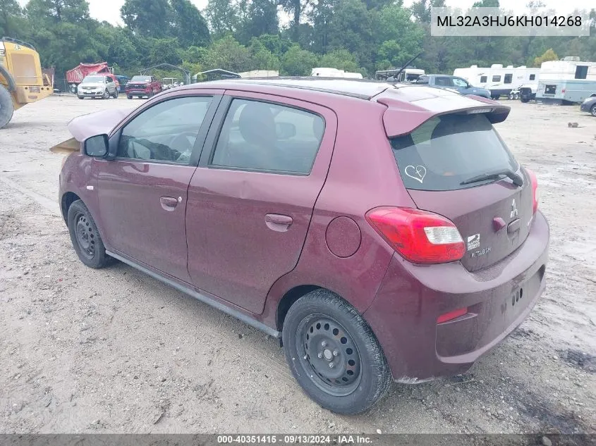 ML32A3HJ6KH014268 2019 Mitsubishi Mirage Es