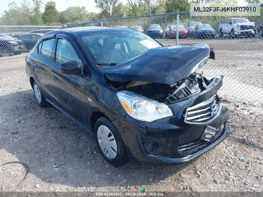 ML32F3FJ6KHF03910 2019 Mitsubishi Mirage G4 Es