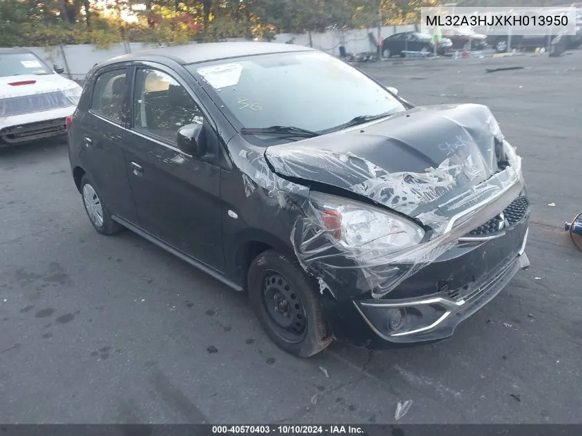 2019 Mitsubishi Mirage Es/Rf VIN: ML32A3HJXKH013950 Lot: 40570403