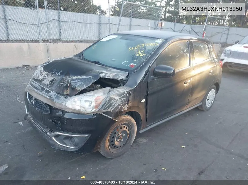 2019 Mitsubishi Mirage Es/Rf VIN: ML32A3HJXKH013950 Lot: 40570403