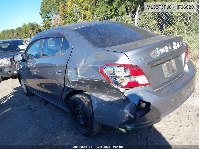 2019 Mitsubishi Mirage G4 Es VIN: ML32F3FJ6KHF06628 Lot: 40649738