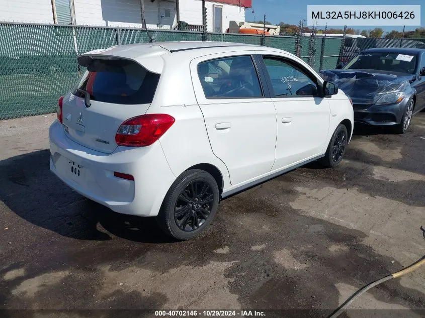 2019 Mitsubishi Mirage Le VIN: ML32A5HJ8KH006426 Lot: 40702146