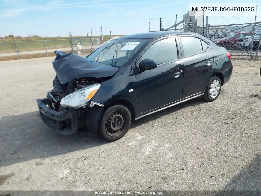 2019 Mitsubishi Mirage G4 Es VIN: ML32F3FJXKHF00525 Lot: 40747799