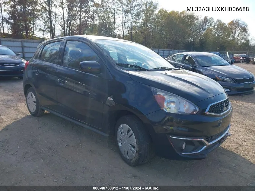 2019 Mitsubishi Mirage Rf VIN: ML32A3HJXKH006688 Lot: 40750912