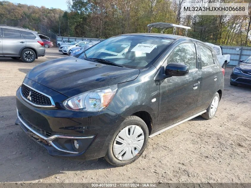 2019 Mitsubishi Mirage Rf VIN: ML32A3HJXKH006688 Lot: 40750912