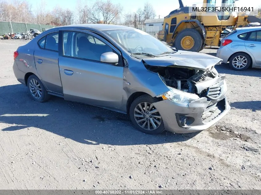 2019 Mitsubishi Mirage G4 Es VIN: ML32F3FJ5KHF16941 Lot: 40758202