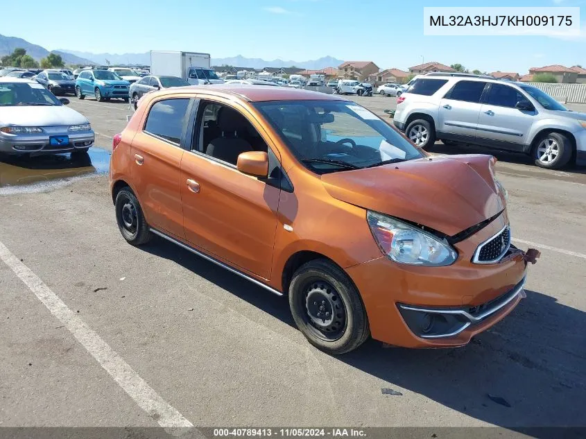 2019 Mitsubishi Mirage Rf VIN: ML32A3HJ7KH009175 Lot: 40789413