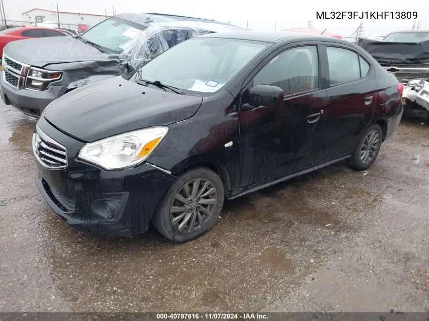 2019 Mitsubishi Mirage G4 Es/Rf VIN: ML32F3FJ1KHF13809 Lot: 40797816