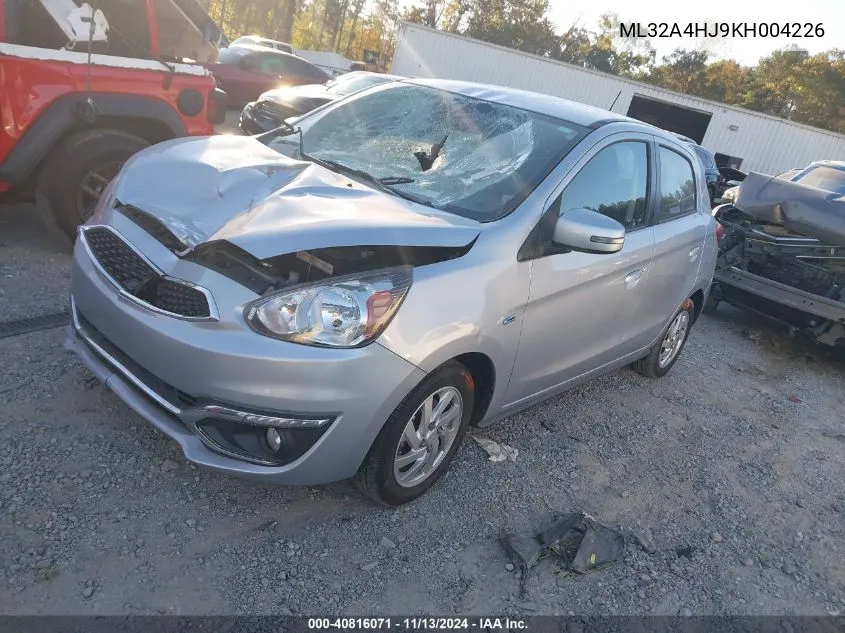 2019 Mitsubishi Mirage Se VIN: ML32A4HJ9KH004226 Lot: 40816071