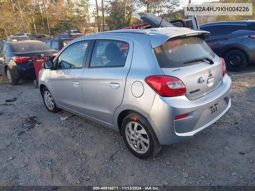 2019 Mitsubishi Mirage Se VIN: ML32A4HJ9KH004226 Lot: 40816071