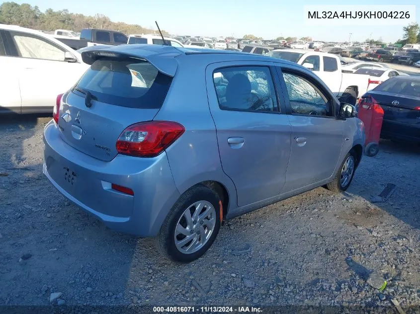 2019 Mitsubishi Mirage Se VIN: ML32A4HJ9KH004226 Lot: 40816071