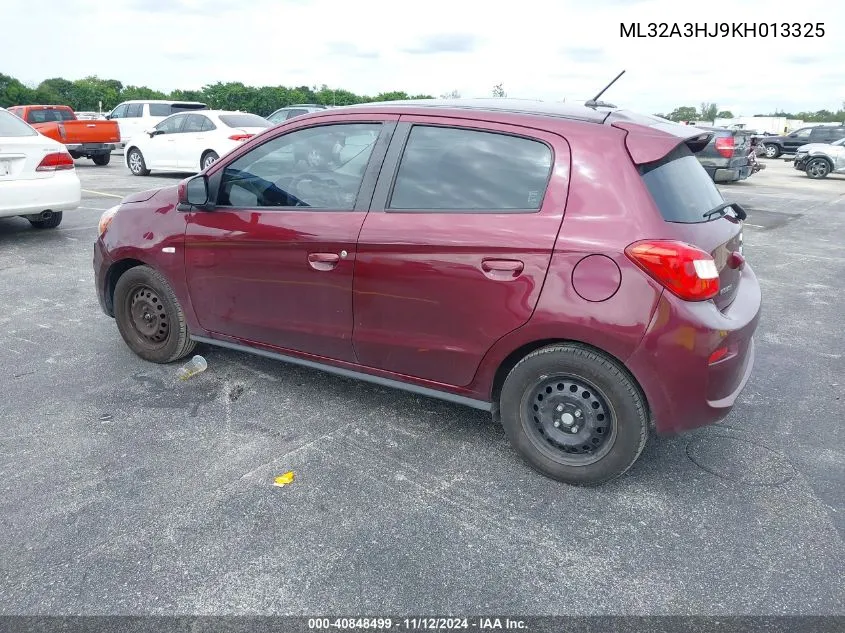 2019 Mitsubishi Mirage Rf VIN: ML32A3HJ9KH013325 Lot: 40848499