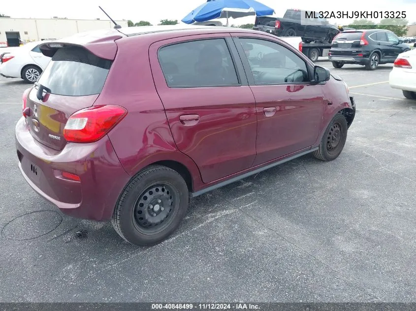 2019 Mitsubishi Mirage Rf VIN: ML32A3HJ9KH013325 Lot: 40848499