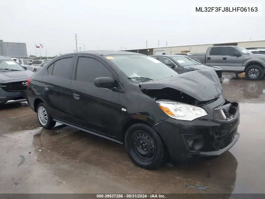 2020 Mitsubishi Mirage G4 Es VIN: ML32F3FJ8LHF06163 Lot: 39537256