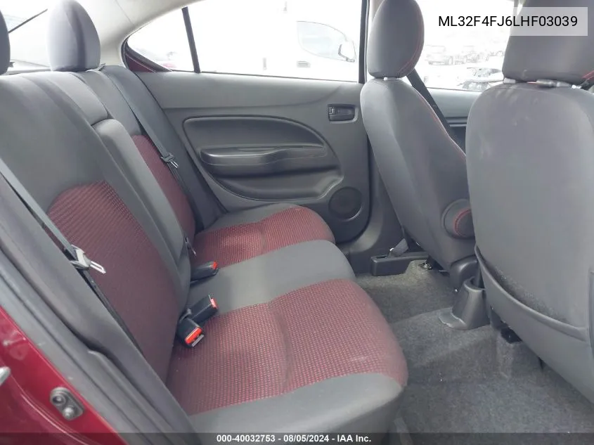 ML32F4FJ6LHF03039 2020 Mitsubishi Mirage G4 Le