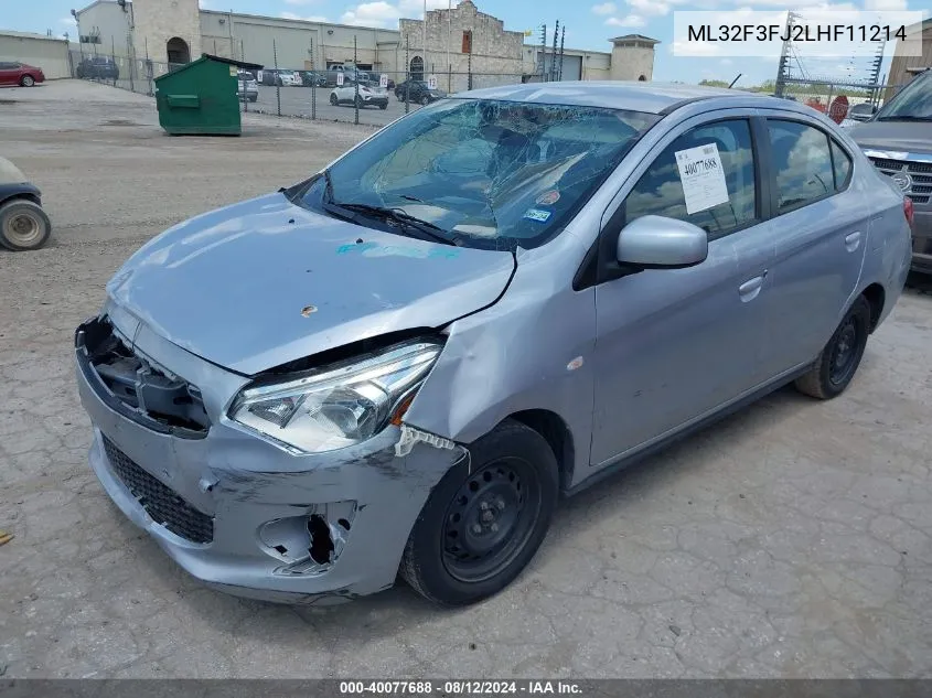 ML32F3FJ2LHF11214 2020 Mitsubishi Mirage G4 Es