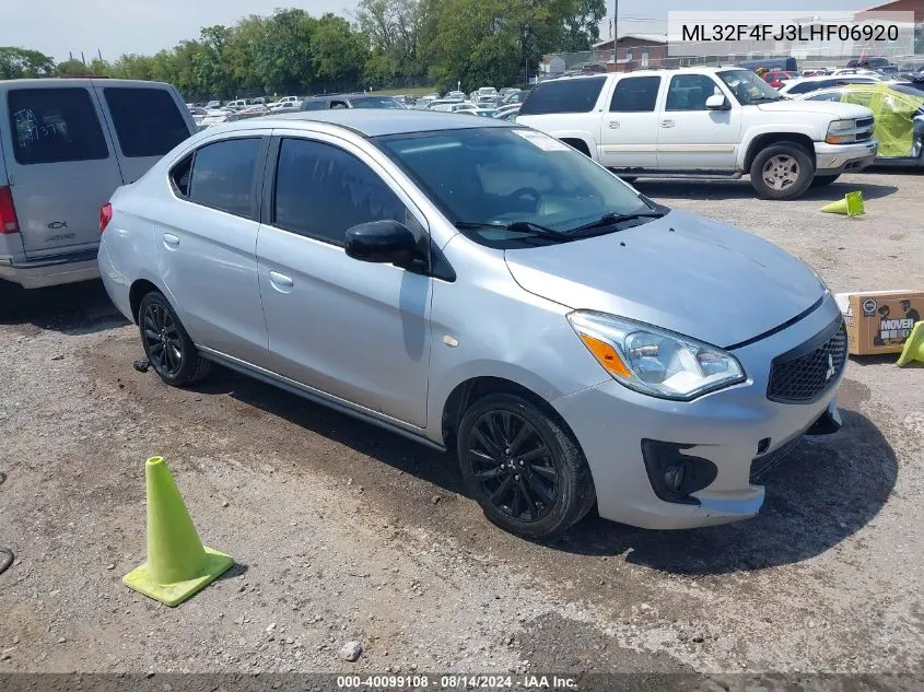 2020 Mitsubishi Mirage G4 Le VIN: ML32F4FJ3LHF06920 Lot: 40099108